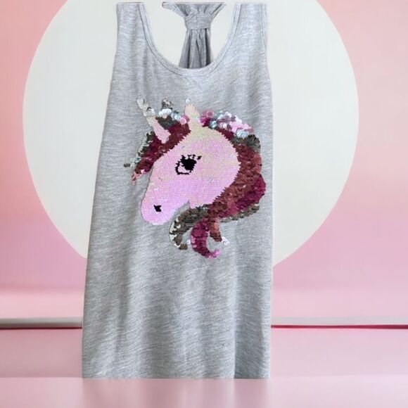 H& M l Little Girl’s Tank Top l Sequin Unicorn l Sm/Ch l EUC - Picture 6 of 6